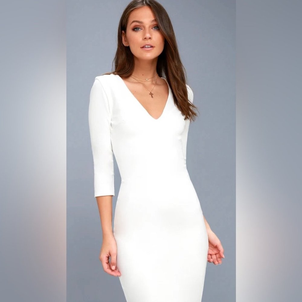 NEW Lulus White Bodycon Dress